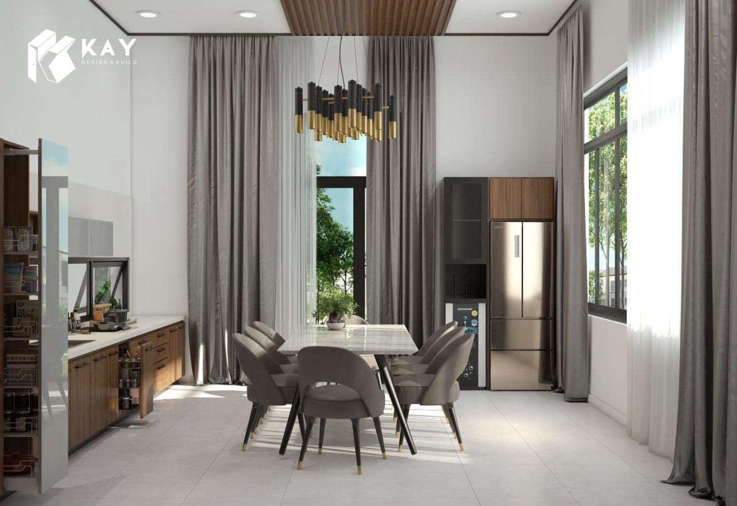 Bếp nên được đặt tại hướng xấu nhưng nhìn về hướng tốt để hóa giải xui xẻo và thu hút vận may.