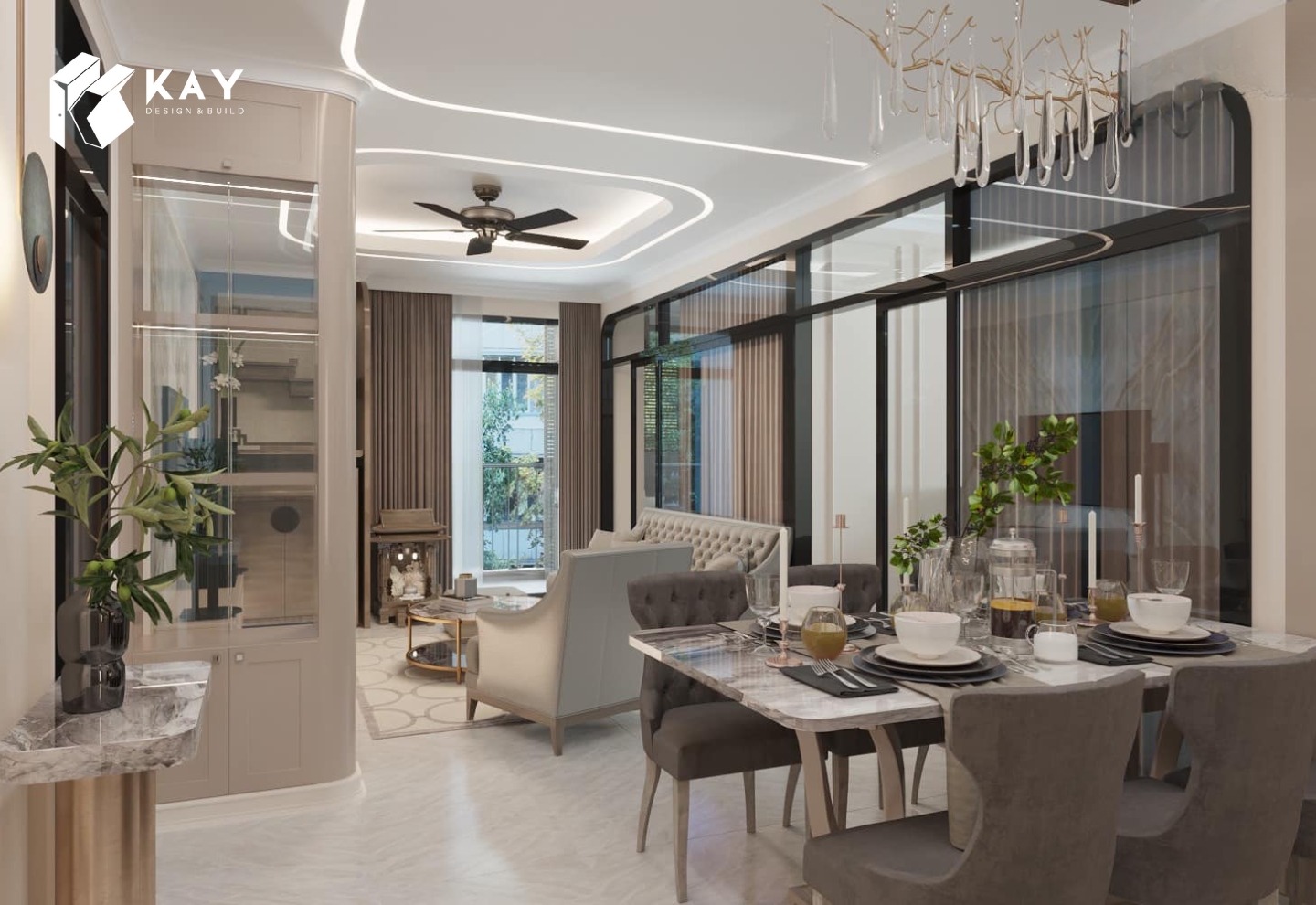 Ánh sáng trong thiết kế nhà bếp phải được đảm bảo luôn đủ sáng, tránh tình trạng u ám.