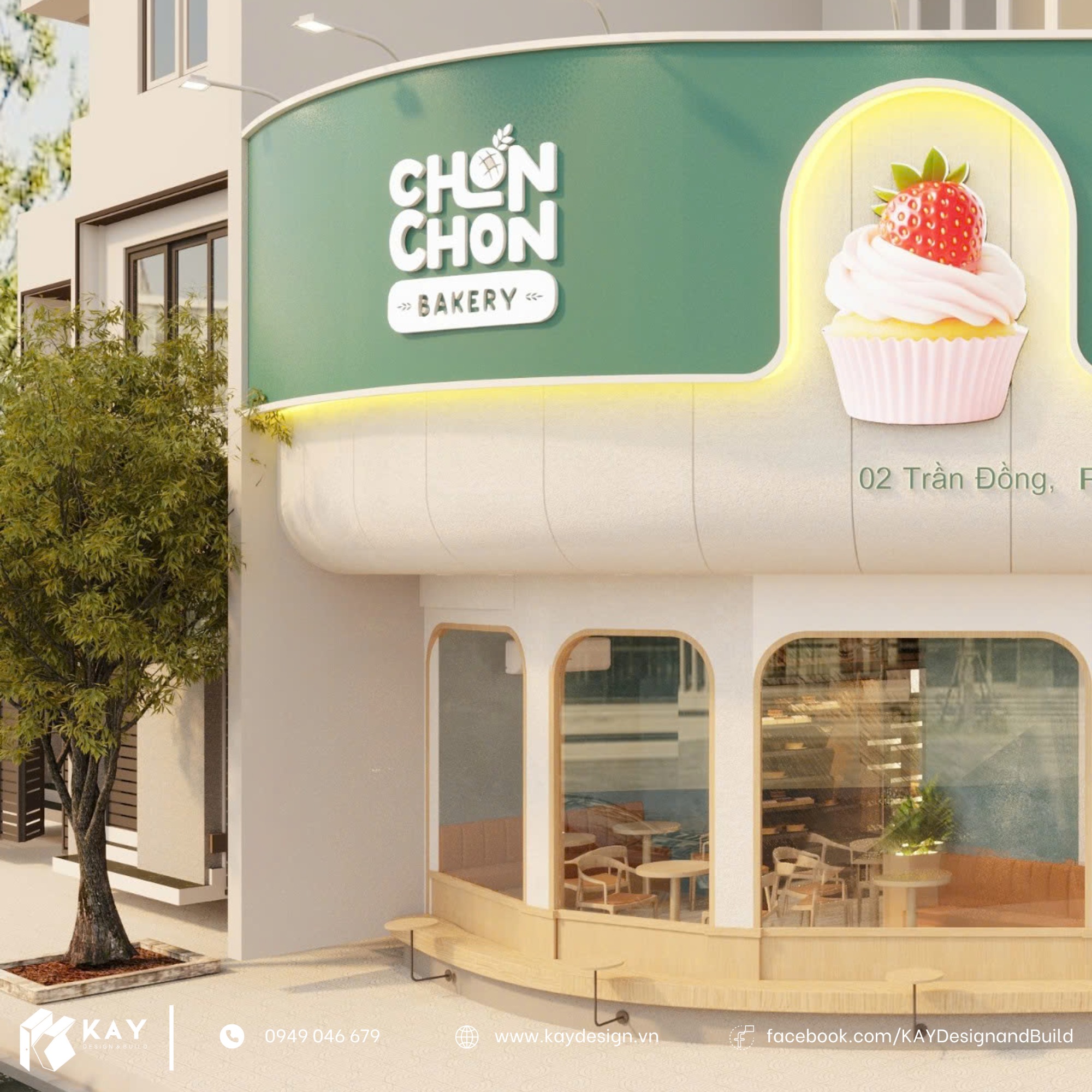 Thiết Kế Thi Công Tiệm Bánh CHON CHON
