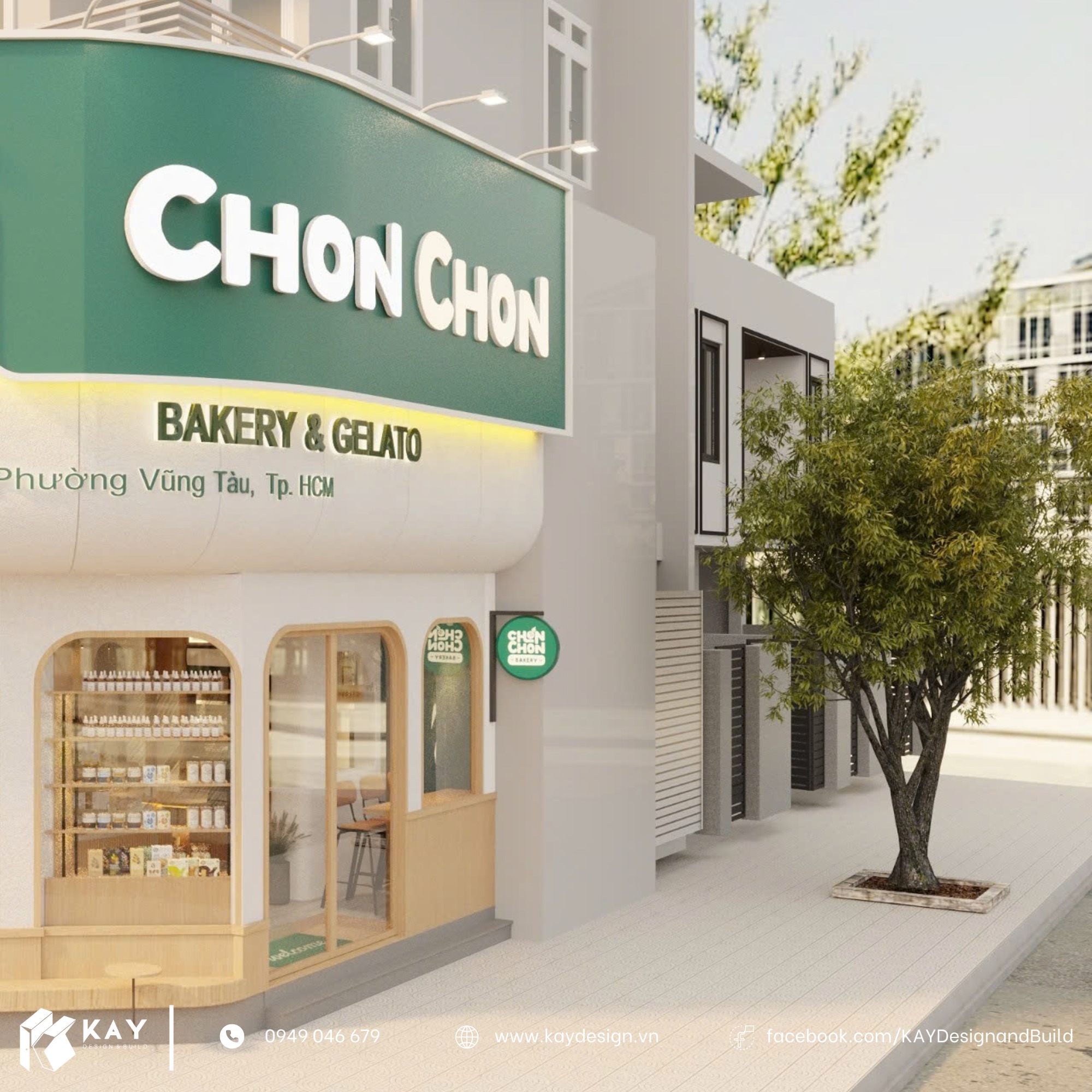 Thiết Kế Thi Công Tiệm Bánh CHON CHON