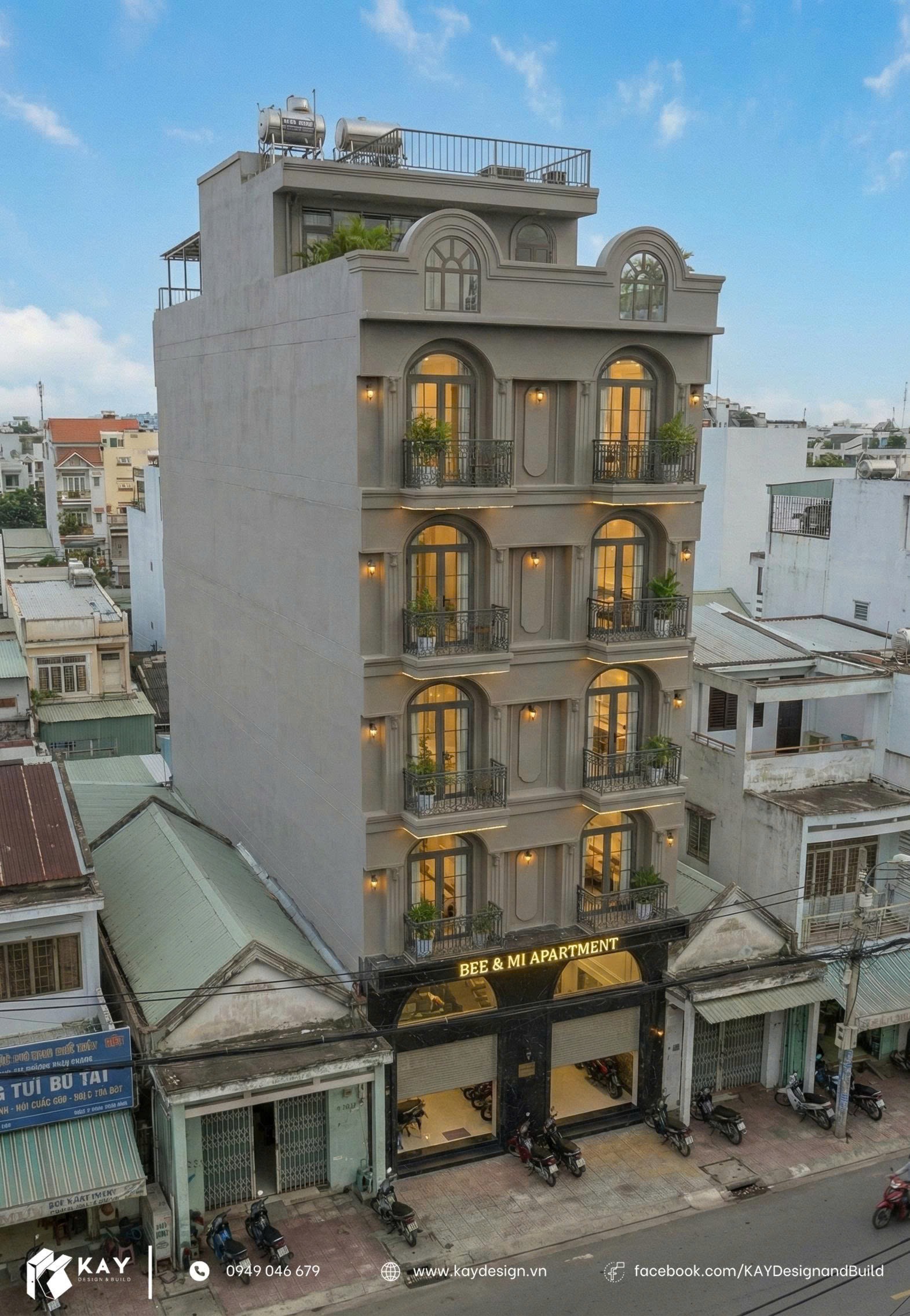 THIẾT KẾ THI CÔNG NHÀ PHỐ 7 TẦNG