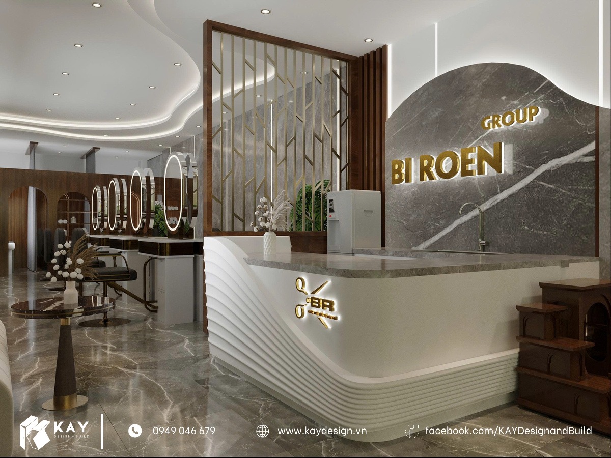 THIẾT KẾ SALON TÓC NAM BIROEN NHA TRANG