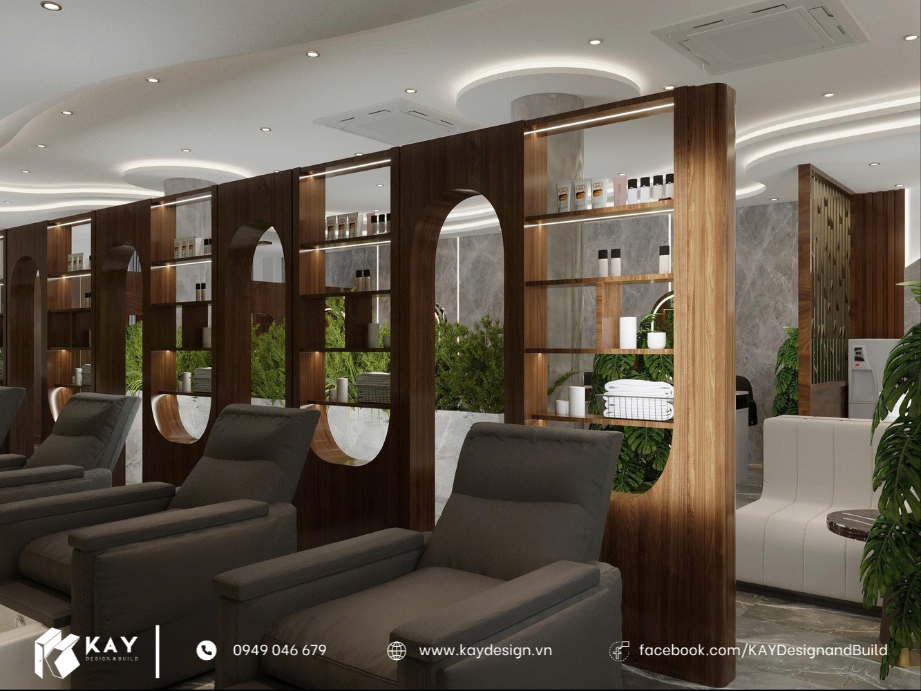 THIẾT KẾ SALON TÓC NAM BIROEN NHA TRANG