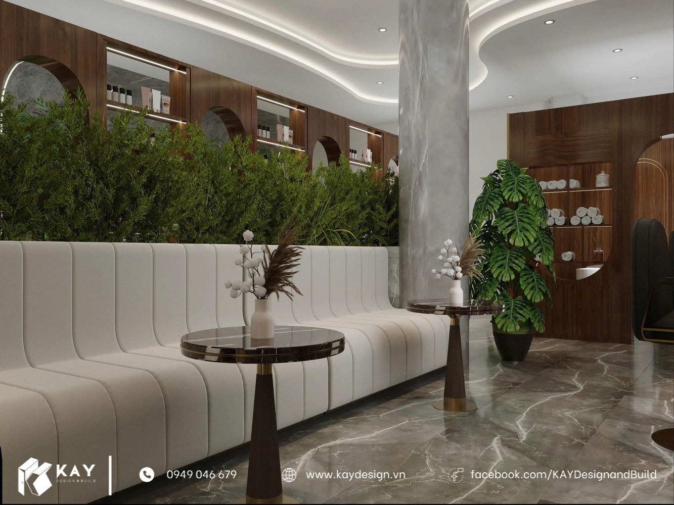 THIẾT KẾ SALON TÓC NAM BIROEN NHA TRANG