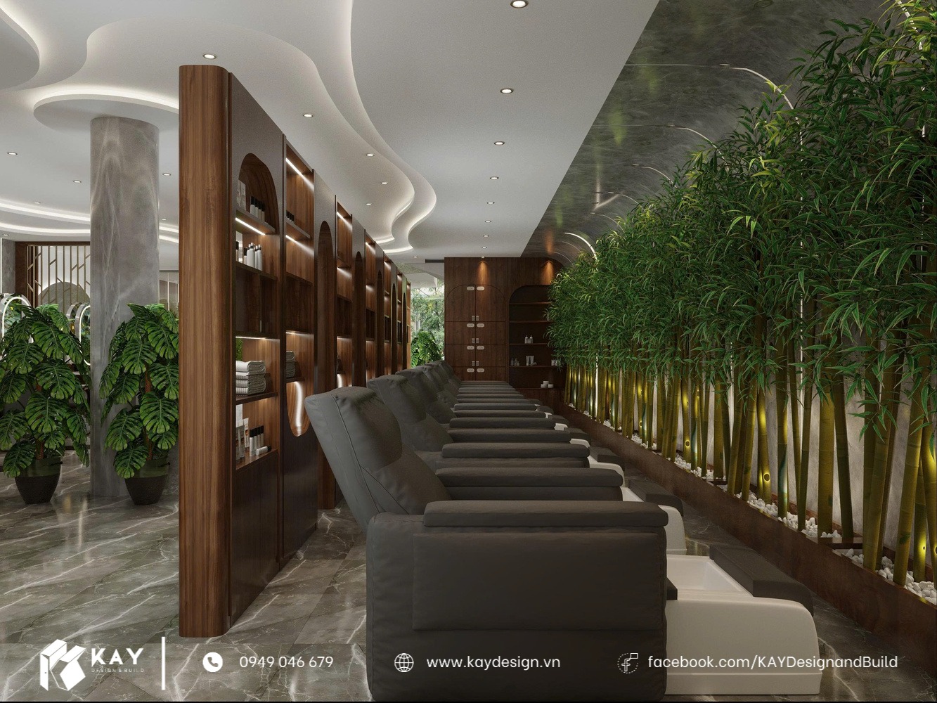 THIẾT KẾ SALON TÓC NAM BIROEN NHA TRANG