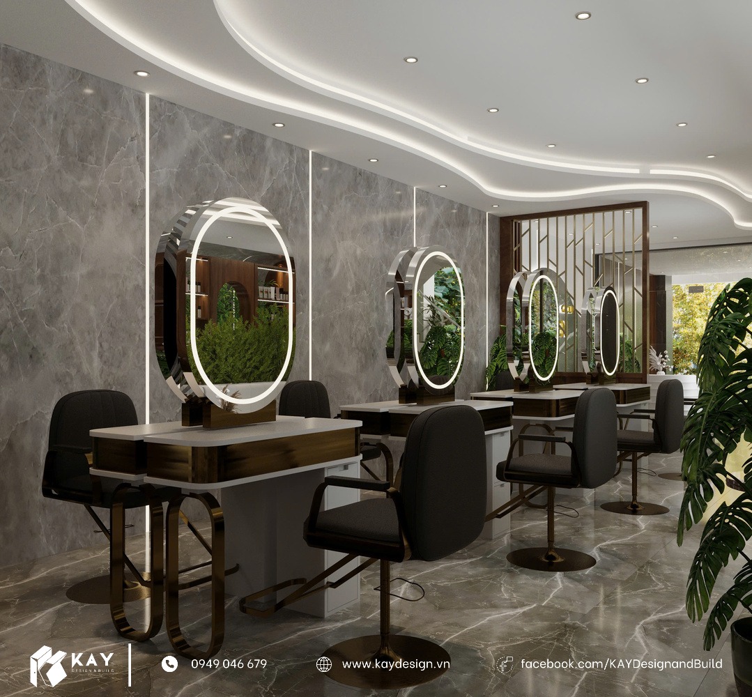 THIẾT KẾ SALON TÓC NAM BIROEN NHA TRANG