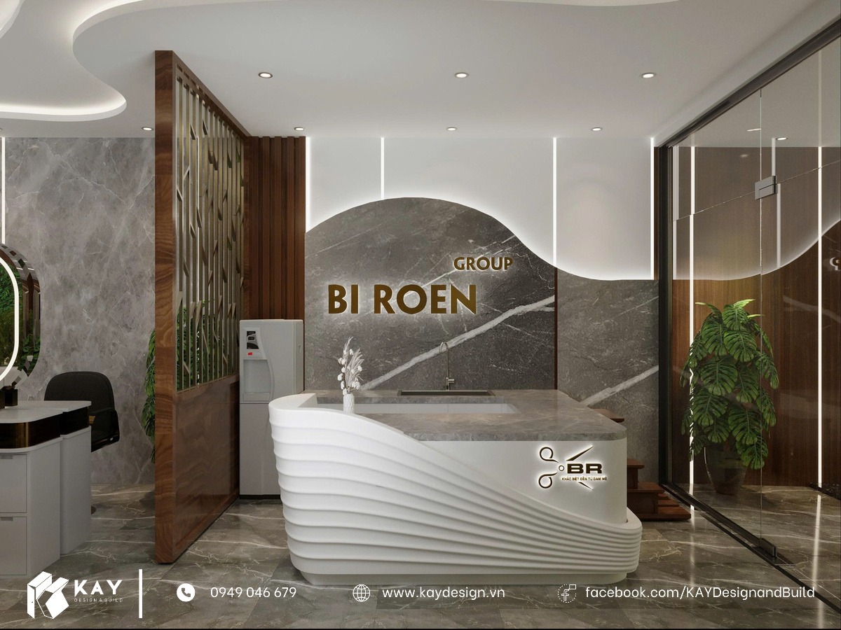 THIẾT KẾ SALON TÓC NAM BIROEN NHA TRANG