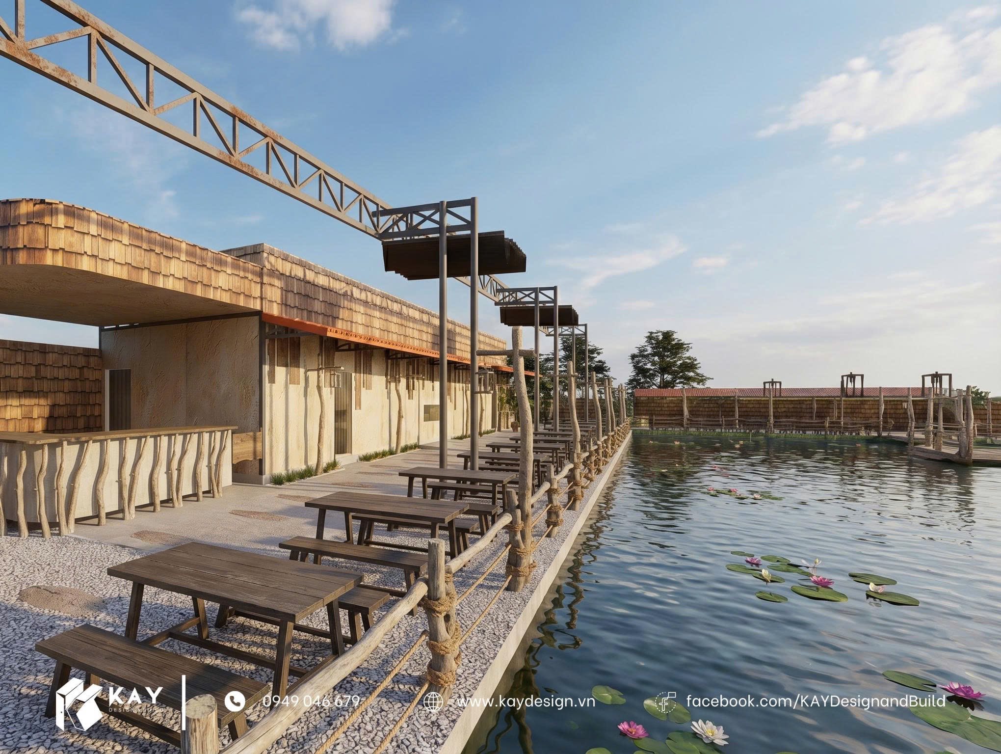 THIẾT KẾ THI CÔNG TIỆM NƯỚNG VIVU 3000M2