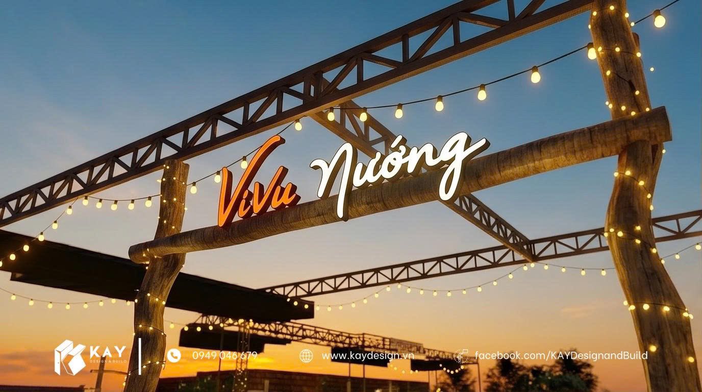 THIẾT KẾ THI CÔNG TIỆM NƯỚNG VIVU 3000M2